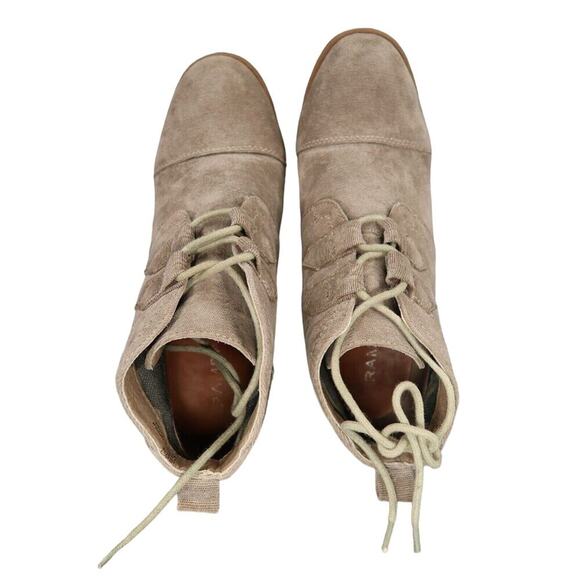 Rampage Shoes Womens 7.5 Booties Wedge Fashion Classic Comfort Chukka Lace Up - Picture 7 of 13